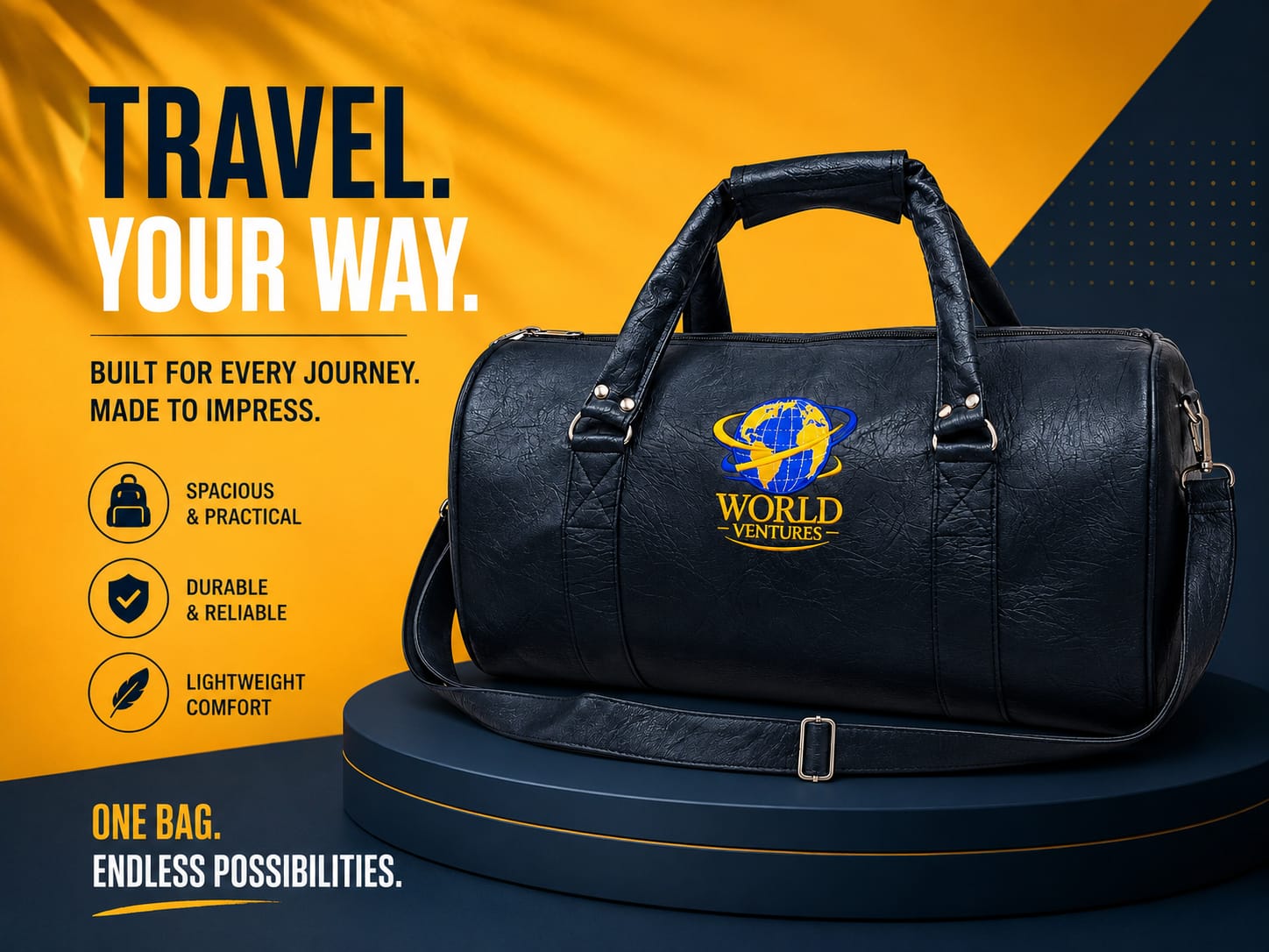 Leather Large Travel Bag